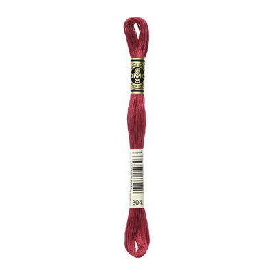 DMC Mouliné Spécial i färgen Medium Red 304 broderigarn 8 meter