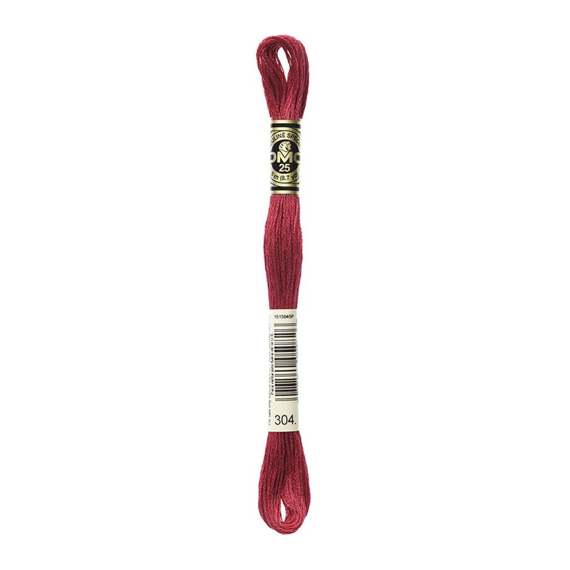 DMC Mouliné Spécial i färgen Medium Red 304 broderigarn 8 meter