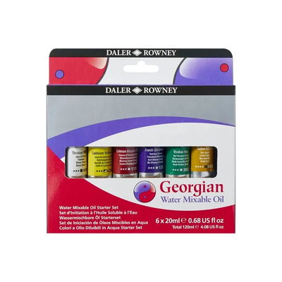 Georgian Water Mixable Oil Paint Starter Set 6x20 ml vattenlöslig oljefärg