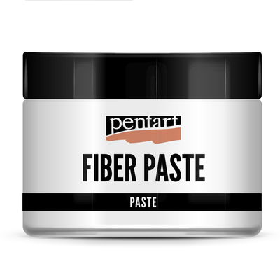 Pentart Fiberpaste, modelleringsmassa med pappersfiber, används som akvarellgrund, dekorationer och hantverk