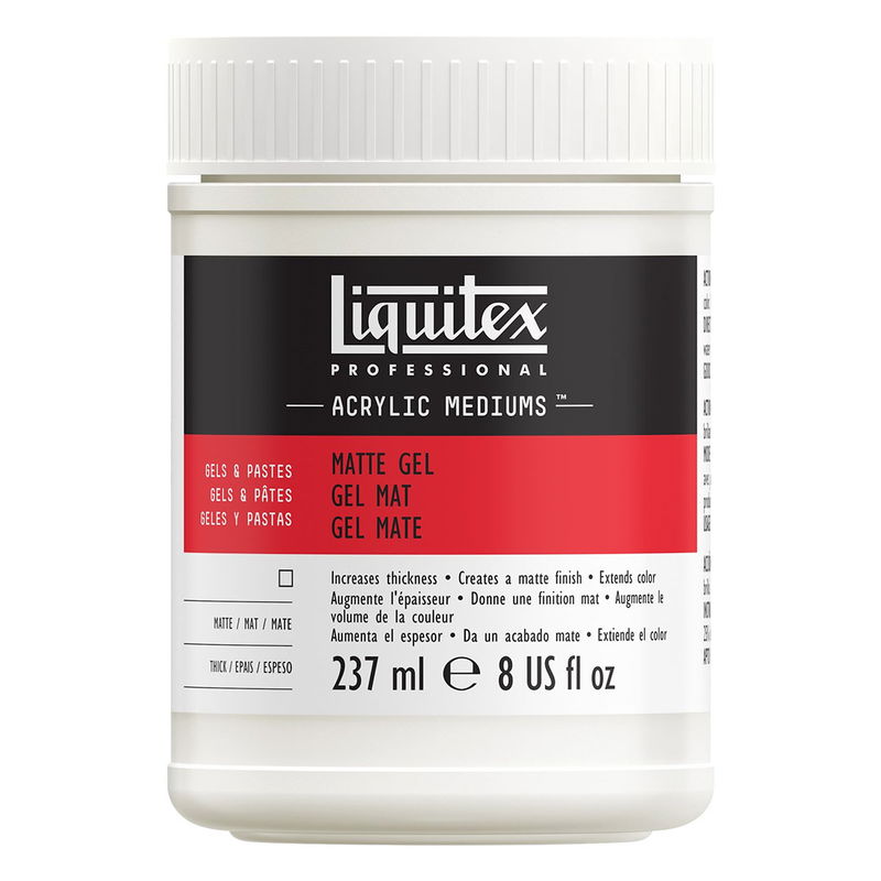 Liquitex Matte Gel, förpackning på 237 ml med lock