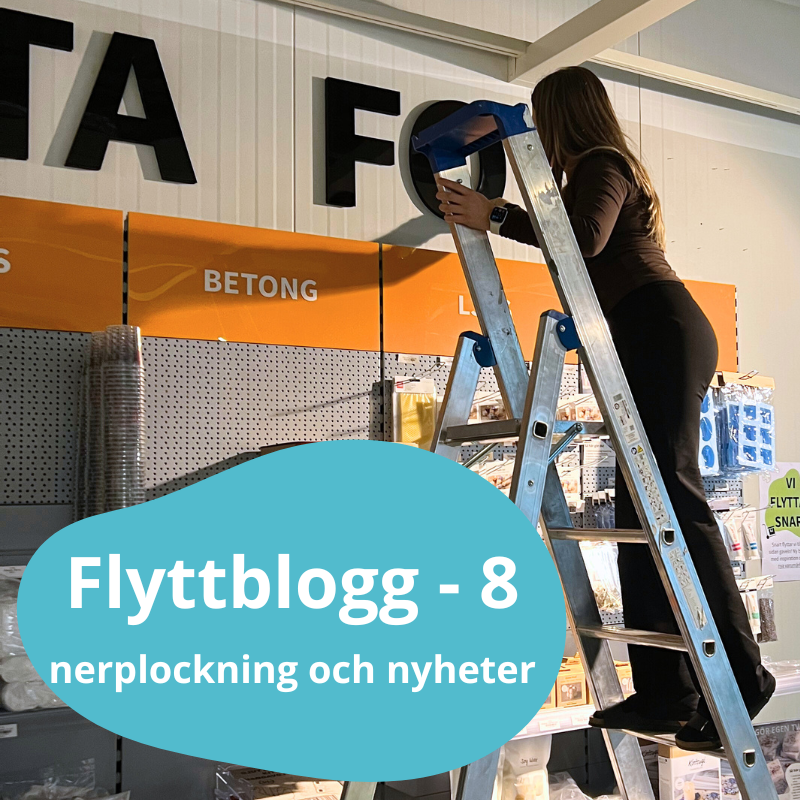 Flyttblogg - Avsnitt 8 - Nerplockning och uppläggning av produkter
