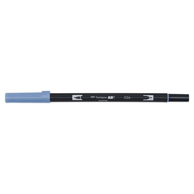 Vattenbaserad penna med två spetsar, en fineliner och en penselspets, Tombow ABT Dual brush True Blue