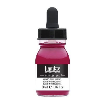 Flaska med pipett, Liquitex Professional Acrylic Ink 30 ml, Quinacridone Magenta
