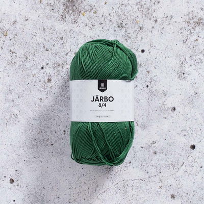 Julgrönt bomullsgarn Järbo 8/4 50 gram. Julgrönt bomullsgarn. 100% bomull.