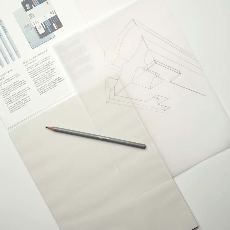 Exempel på kalkering med Winsor & Newton Tracing Paper A4 70 g 40 ark