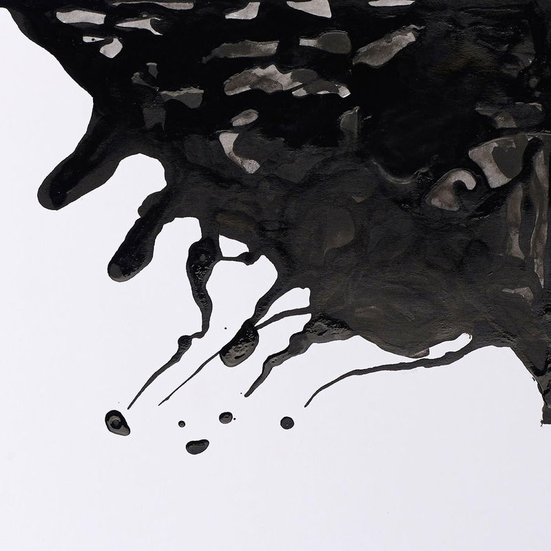 Svart bläck från Winsor & Newton Black Indian Ink på papper