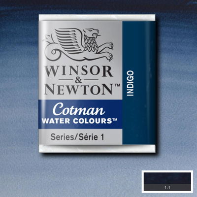 Winsor & Newton Cotman akvarellfärg halvkopp, Indigo
