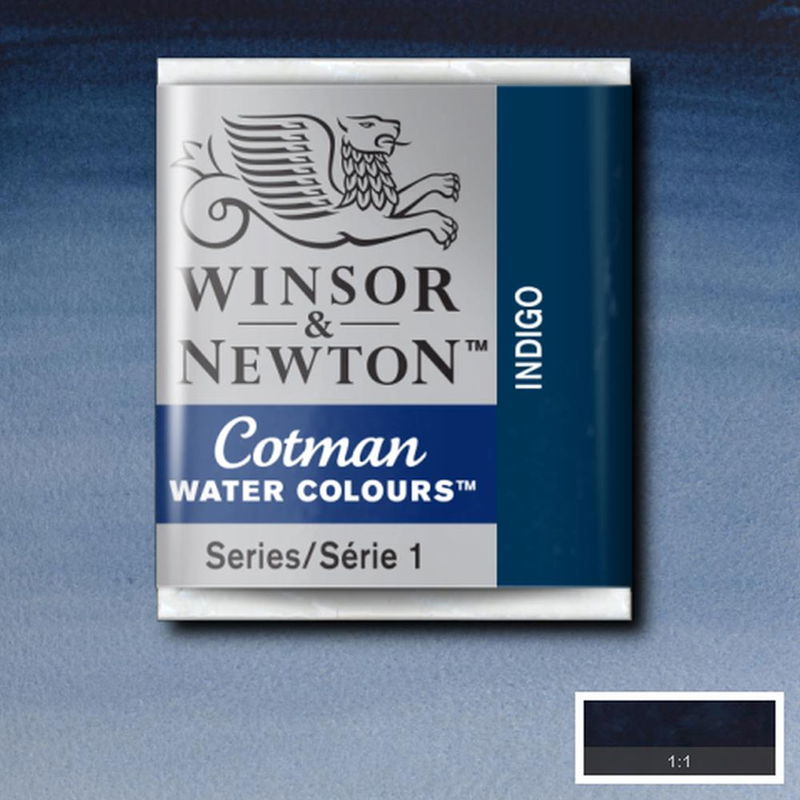 Winsor & Newton Cotman akvarellfärg halvkopp, Indigo