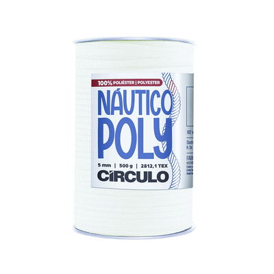 Circulo Náutico Poly 5 mm 500 g Creme polyestergarn för väskor, korgar och makramé