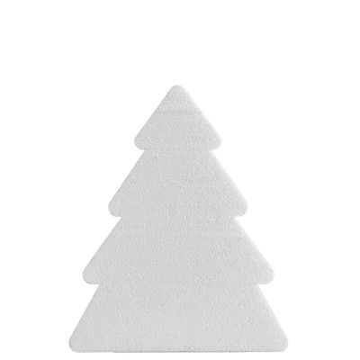 Vit frigolitgran 24 cm av styrofoam för julpyssel och dekoration