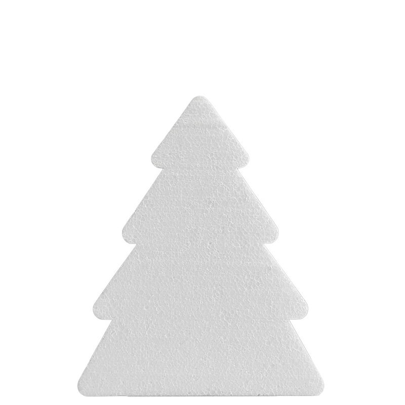 Frigolitgran 24 cm Vit frigolitgran 24 cm av styrofoam för julpyssel och dekoration