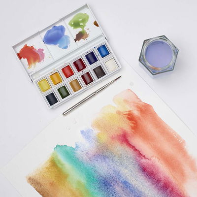 Inspirationsbild till W&N Cotman Sketcher's Box, på bilden akvarellåda med