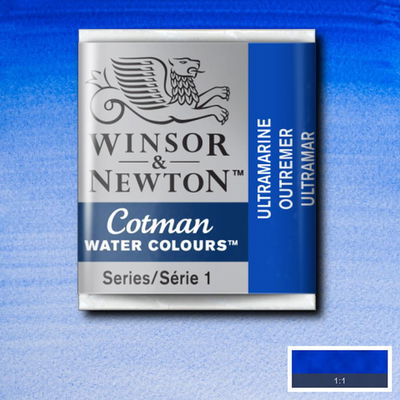 Winsor & Newton Cotman akvarellfärg halvkopp, Ultramarine
