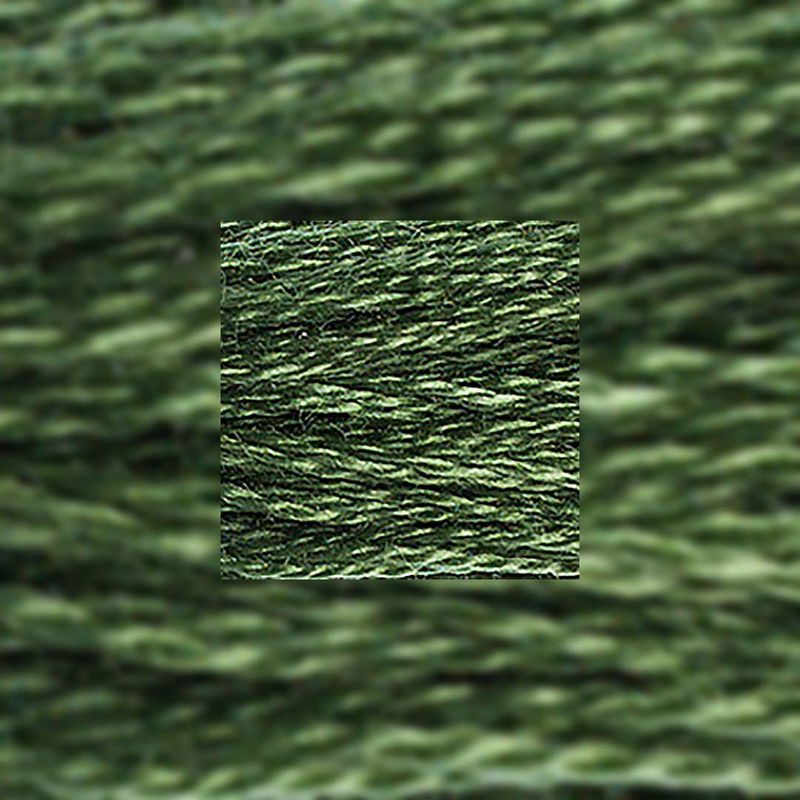 Närbild av separerbara 6 trådar bomull Dark Pine Green 3362