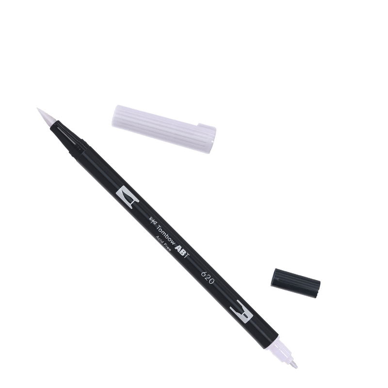 Tombow ABT Dual Brush, vattenbaserad penna med två spetsar, en fine och en brush, Lilac 620