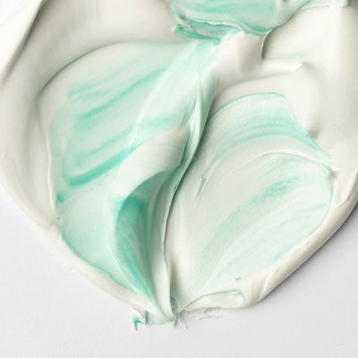 Exempel på användning, Liquitex modeling paste tillsammans med grönblå färg.