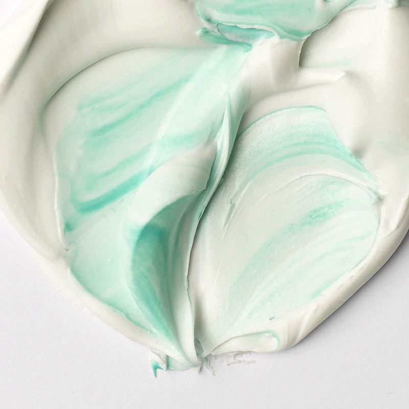 Exempel på användning, Liquitex modeling paste tillsammans med grönblå färg.
