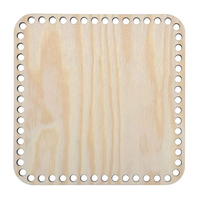 Fyrkantig bas till virkade korgar, 20x20 cm Fyrkantig bas till virkade korgar. Denna korgbotten har storleken 20x20 cm och är tillverkad i furu
