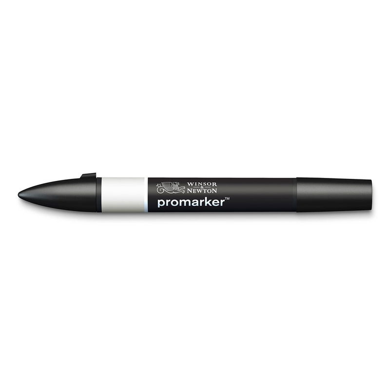 Winsor & Newton Promarker Cool Grey 1 CG1 marker med dubbelspets frilagd på vit bakgrund