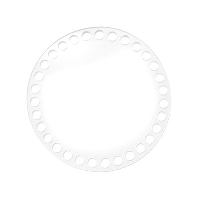 Genomskinligt lock till virkning. Tillverkad av Plexiglas. Storlek 16 cm
