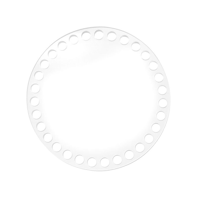 Genomskinligt lock till virkning. Tillverkad av Plexiglas. Storlek 16 cm