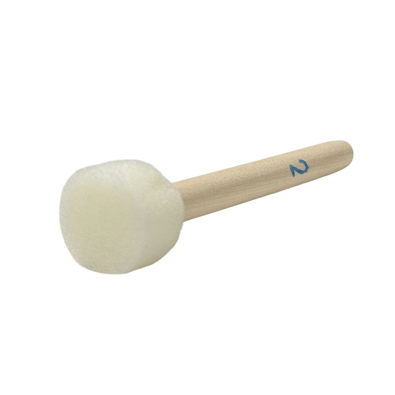 Stöpplare nr 2 med diameter 18 mm, rund skumsvamp på träpinne för detaljer och bokstäver