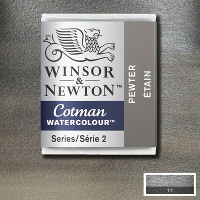 Winsor & Newton Cotman akvarellfärg halvkopp, Pewter