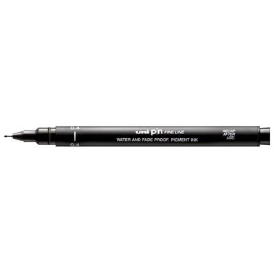 Black 0,4 mm uni-pin fineliner, 0,4 Black. Ljusäkta och vattenresistent.