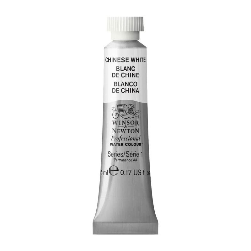 Förpackning med Winsor & Newton Professional akvarellfärg Chinese White 5 ml tub