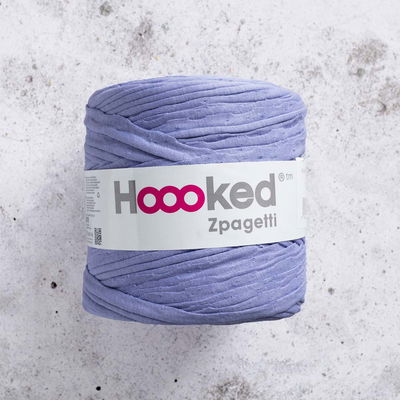 T-shirtgarn Zpagetti lila. Extra tjockt trikågarn av 100% återvunnen textil