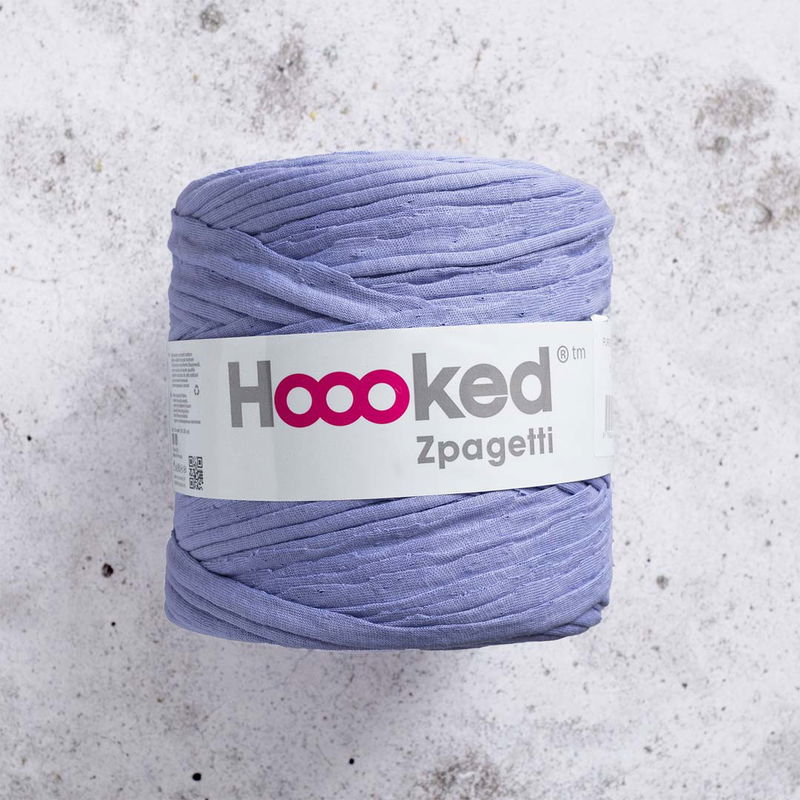 T-shirtgarn Zpagetti lila. Extra tjockt trikågarn av 100% återvunnen textil