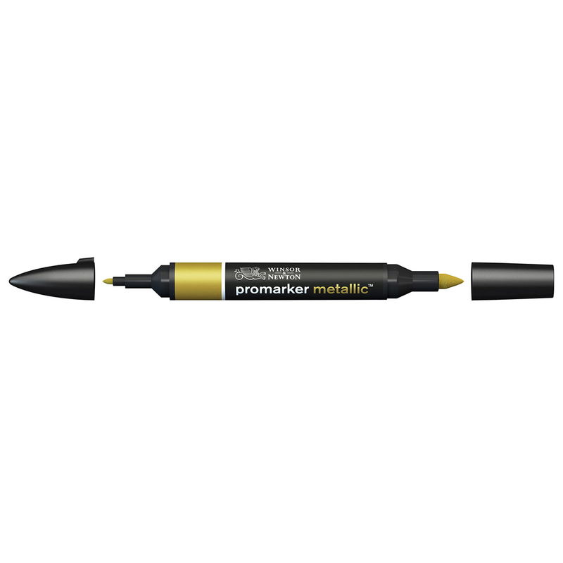 Winsor & Newton Promarker Gold MT GOL marker med bred snedskuren spets och smal rund spets