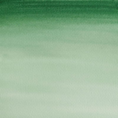 Färgprov (swatch) Cotman akvarellfärg Hooker's Green Dark