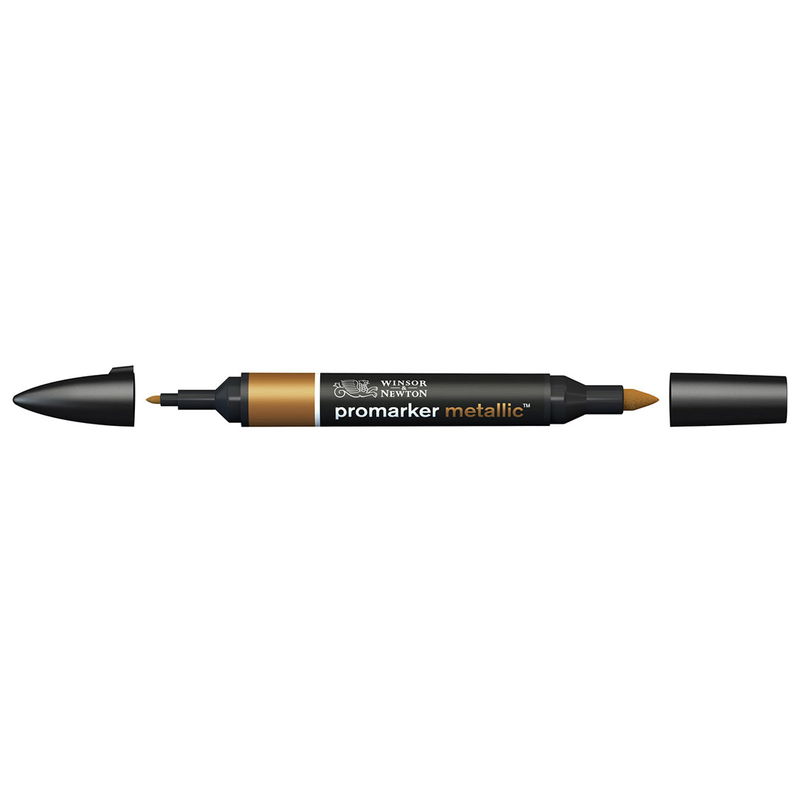 Winsor & Newton Promarker Red Gold MT RGOL marker med bred snedskuren spets och smal rund spets