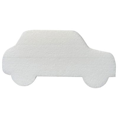 Bil av frigolit, storlek 17 cm