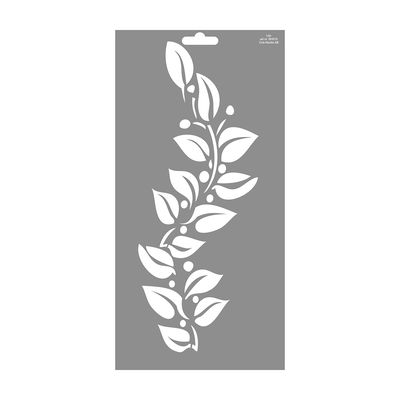Stencil med slingrande blad 15 x 30 cm