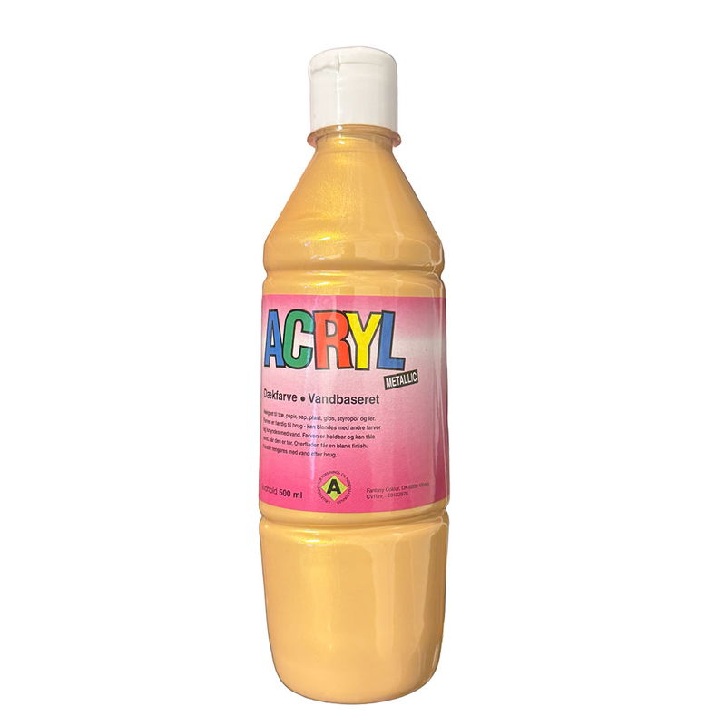 500 ml flaska med Guld akrylfärg, Fantasy Colour