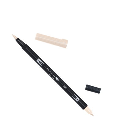 Tombow ABT Light Apricot 850 Tombow ABT Dual Brush, vattenbaserad penna med två spetsar, en fine och en brush, Light Apricot 850