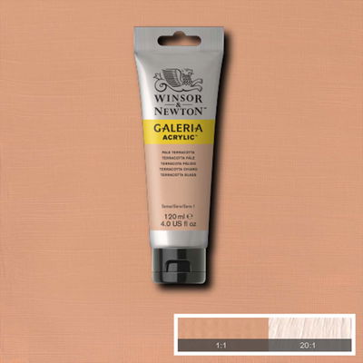 Tub med 120 ml akrylfärg. Winsor & Newton Galeria Pale Terracotta