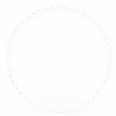 Genomskinlig korgbotten tillverkad av Plexiglas. Storlek 29 cm