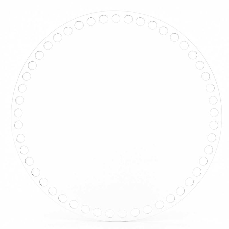 Genomskinlig korgbotten tillverkad av Plexiglas. Storlek 29 cm