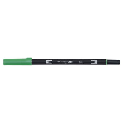 Vattenbaserad penna med två spetsar, en fineliner och en penselspets, Tombow ABT Dual Green