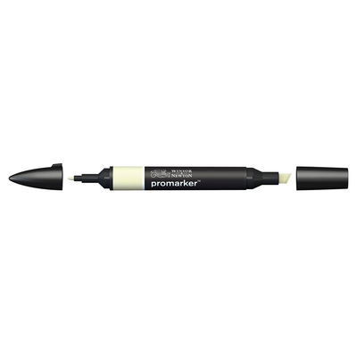 Winsor & Newton Promarker Pastel Beige Y717 marker med bred snedskuren spets och smal rund spets