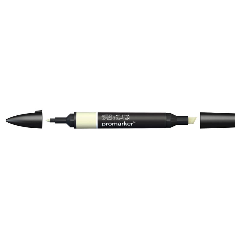 Winsor & Newton Promarker Pastel Beige Y717 marker med bred snedskuren spets och smal rund spets
