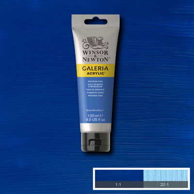 Galeria Process Cyan Tub med 120 ml akrylfärg. Winsor & Newton Galeria Process Cyan