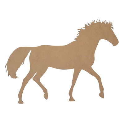 Travande häst i MDF 40,6 cm Cria Travande häst i MDF 40,6 cm, målningsbar dekoration från Cria