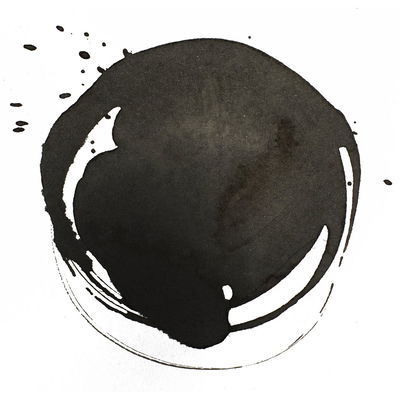 Carbon Black färgprov Liquitex Acrylic Ink 30 ml