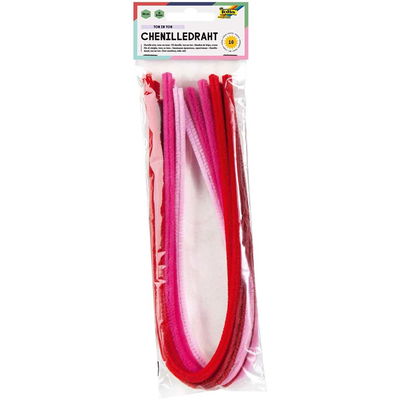 Förpackning med Folia piprensare rosa mix, 10 st à 50 cm