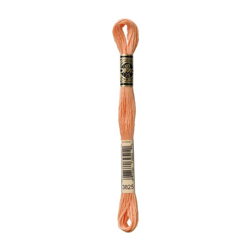 DMC Mouliné Spécial i färgen Pale Pumpkin 3825 broderigarn 8 meter